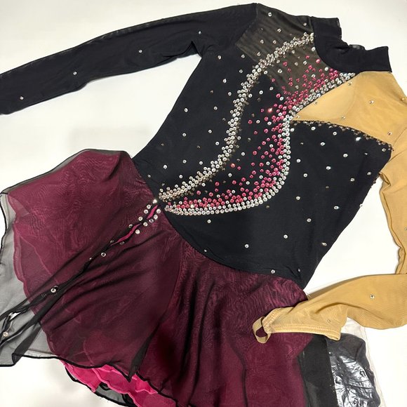 New Figure Skating Dress Girls' Ice Skating Dress Outfits Size 6(3~5T) 100~110cm - Picture 3 of 10